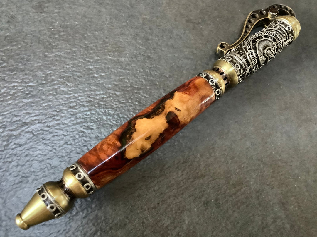 Golden retailer Dragon in Amboyna burl